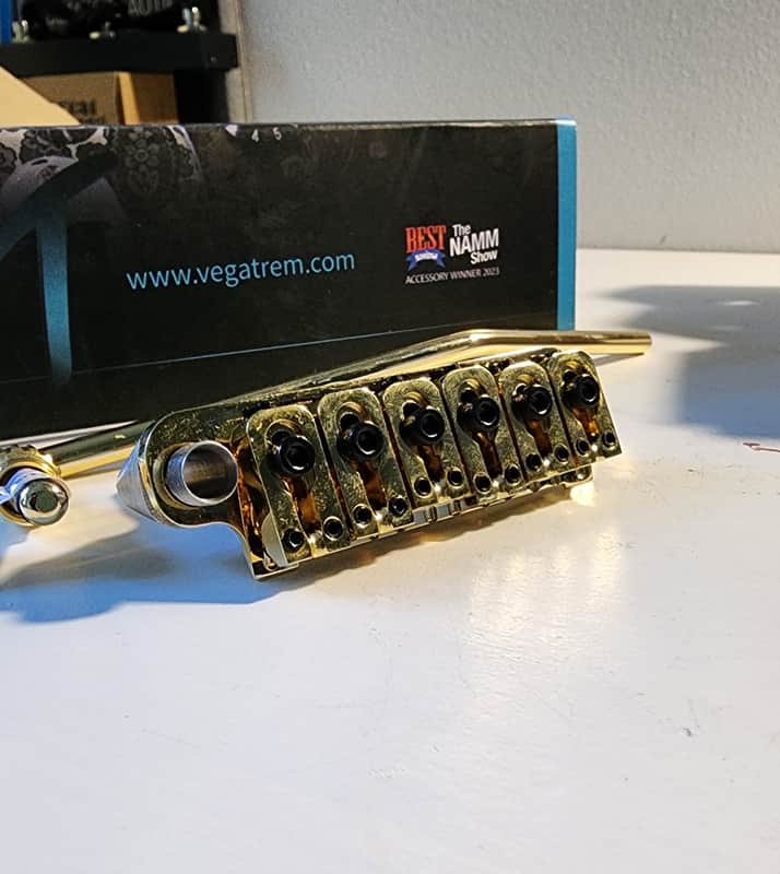 Vega-Trem VT1 Special Standard Stratocaster Guitar Tremolo Bridge For Strat GOLD image 1