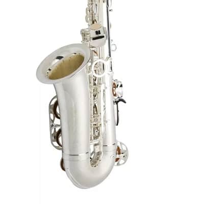 Silver Alto Saxophone with Silver Keys – Complete Set with Case, Mouthpiece & Accessories image 2