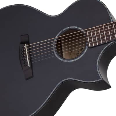 Schecter Orleans Stage-7 Acoustic Electric Guitar. Satin See Thru Black image 7