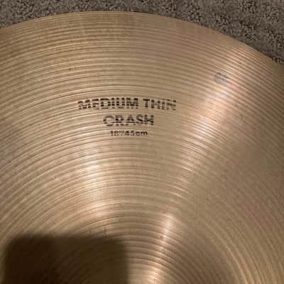 Zildjian A Series 18 Medium and 18 Medium Thin Crashes cracked 80s image 9