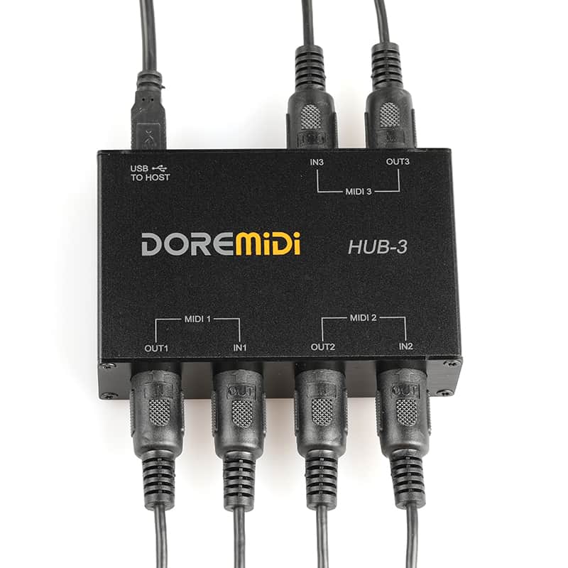 MIDI 3x3 Box Controller USB Midi Interface 3 input 3 output Midi Adapter image 1