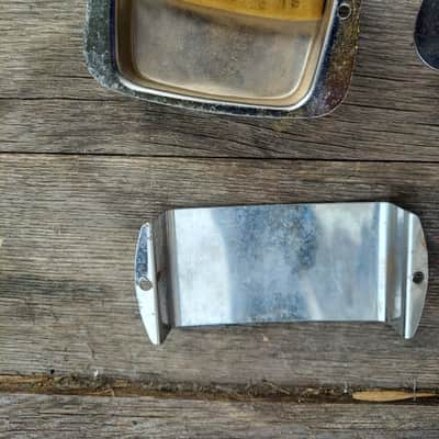 Vintage Fender? Precision/Jazz Bass bridge and pickup cover lot. image 3