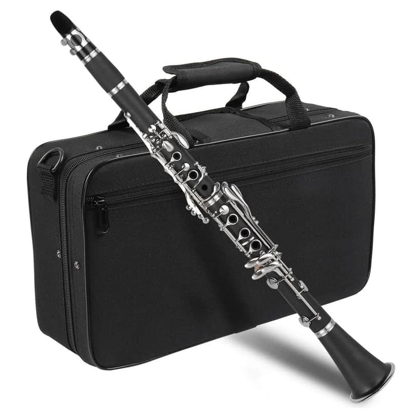 Bb Soprano Clarinet – Black Bakelite Body, Nickel-Plated Keys | 17-Key School Clarinet with Case image 1