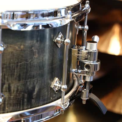 Craviotto Private Reserve 6.5X14" Snare Drum Curly Maple (Ebonized & Green Stained Oil Finish) image 3