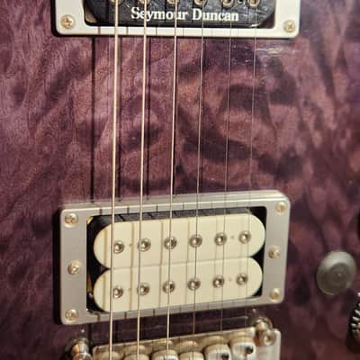Ibanez SA220FM-TG Standard Transparent Gray, Seymour Duncan Neck PU, Speed Knobs image 6