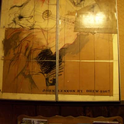 Drew Walker 1967 John Lennon Multi media collage 43"x48" 1 of 1 image 2