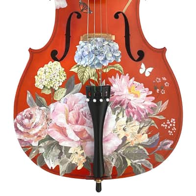 Floral Cello Outfit 3/4 Pearl fine tuners image 1