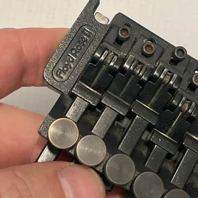 1980's Kramer Model Guitars Black Floyd Rose II Licensed Tremolo Guitar Bridge image 13