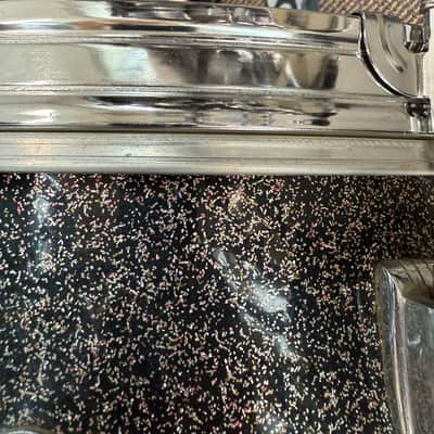Ludwig Super Classic 1961-1963 pre-serial number - Black Galaxy Sparkle - 4 pc shell set image 16