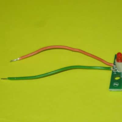 lightly used Boss RED LED on a very small rectangle circuit board + green & orange wires (works fine) for Boss compact size pedals - came off of a lightly used 2005 DD3 pedal (the DD-3B version) (NO pedal included / NO other items included) image 8