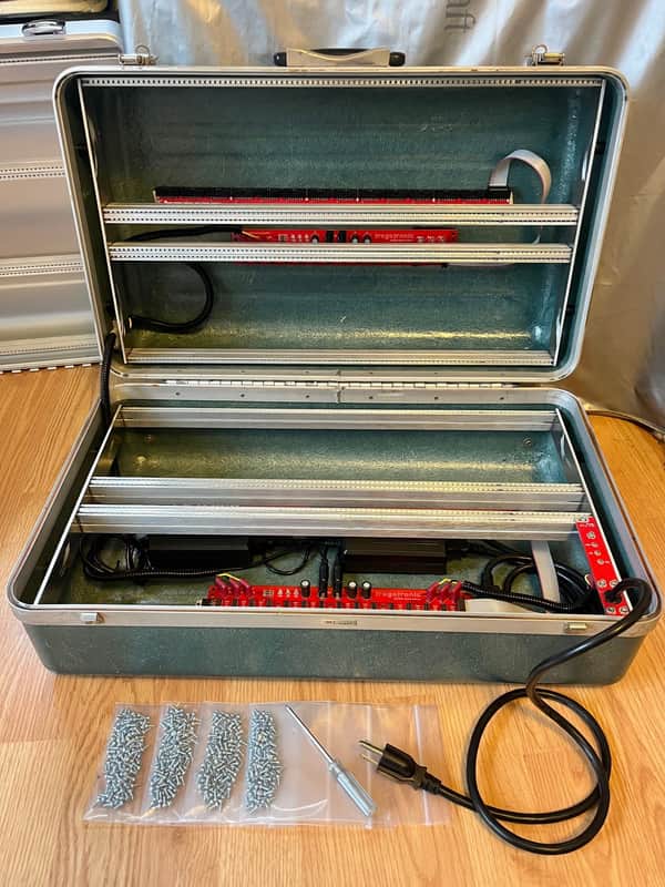 14U 100HP Eurorack Travel Case w/ 5-Amp Power, Halliburton style image 1