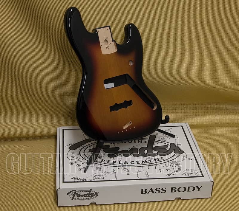099-8008-732 Genuine Fender Sunburst Mexican Jazz J Bass Replacement Body image 1