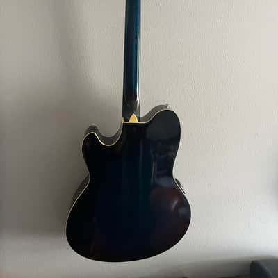 Ibanez TCY10E-TBS Talman Spruce / Sapele Double Cutaway 2019 - 2021 - Transparent Blue Sunburst image 5