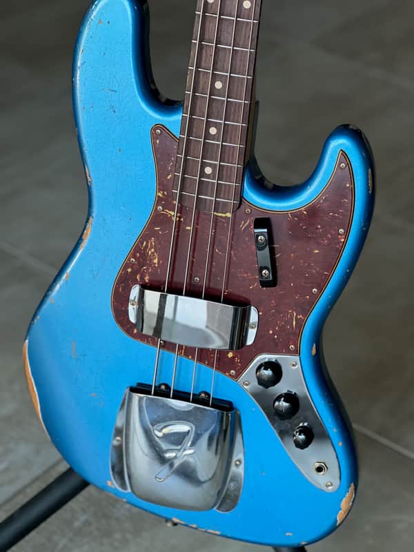 Fender Custom Shop 64 Jazz Bass Guitar 2023 - Lake Placid Blue image 1