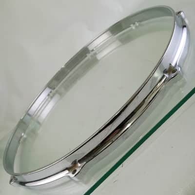 Gretsch 16"Die-Cast 8-Lug Floor Tom Drum Rim Hoop Vintage 60s Chrome Round Badge image 1