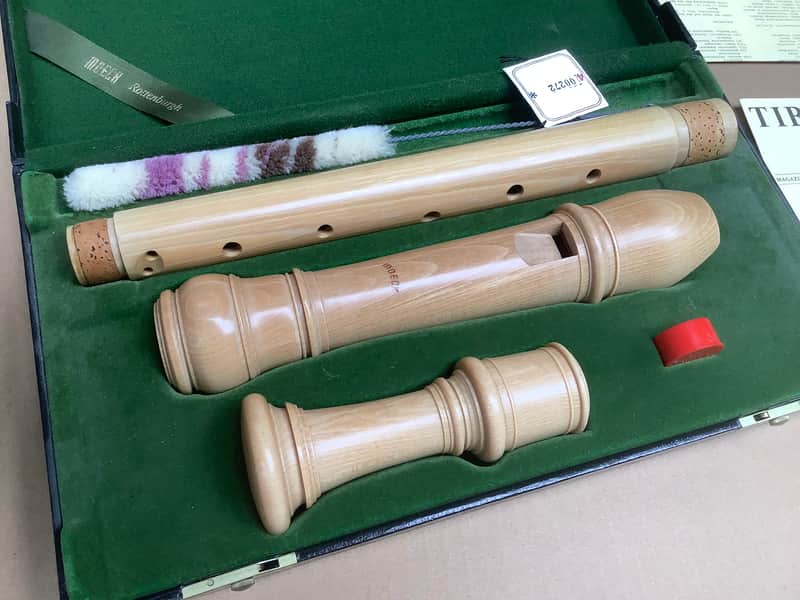 Moeck Tenor maple recorder flute including original case image 1