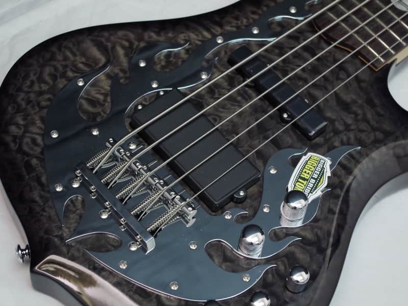 Traben Phoenix 5-string Bass guitar NEW Black Shadow - Quilt Maple
