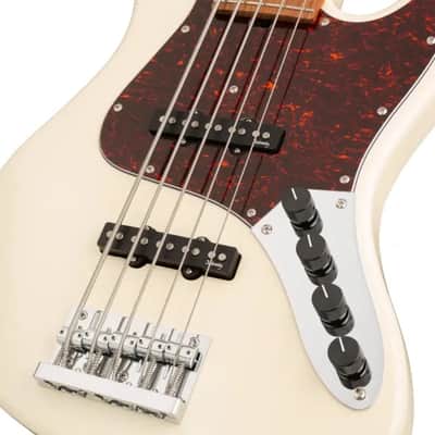 Sadowsky MetroExpress 21-Fret Vintage J/J Bass, Morado Fingerboard, 5-String - Solid Olympic White High Polish image 4