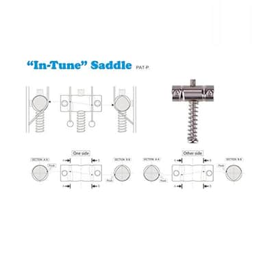 Gotoh In-Tune Saddle Set Telecaster, Solid Brass - Set Of 3,  PSS-ITB imagen 5