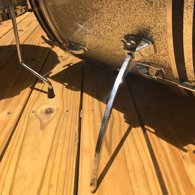 Ludwig 70's 3 ply Vintage Drum Kit 24, 13, 16 1970 Silver Sparkle image 8
