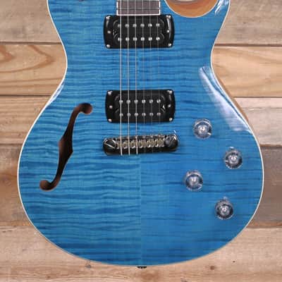 PRS SE Zach Myers Semi-Hollow Electric Guitar Myers Blue  w/ Gigbag image 1