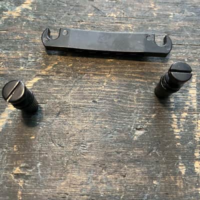 unknown Stop Tailpiece w Studs and anchors recent - Black image 2