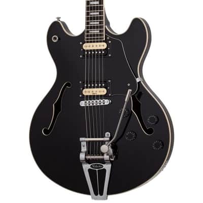 Schecter Corsair Semi-Hollow with Bigsby Vibrato 2020s Gloss Black image 2