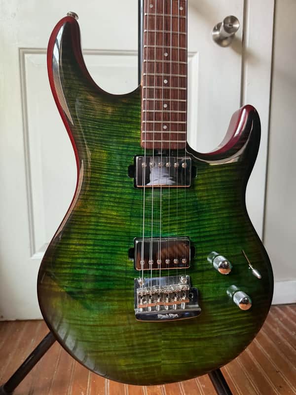 Ernie Ball Music Man Luke III Luscious Green Flame
