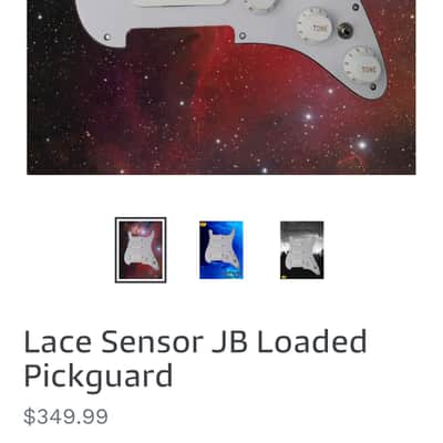 Fender Lace Sensors Jeff Beck Pickguard 2023 - White image 3