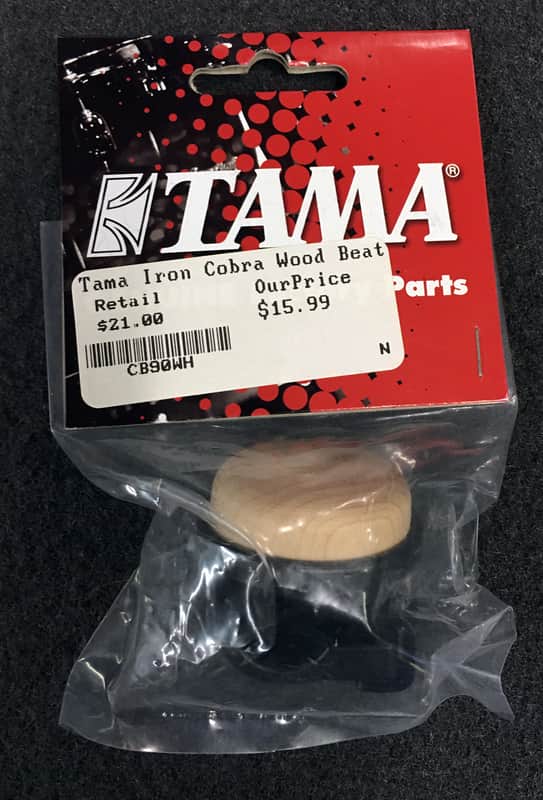 Tama CB90WH Iron Cobra Wood Bass Drum Beater Head image 1