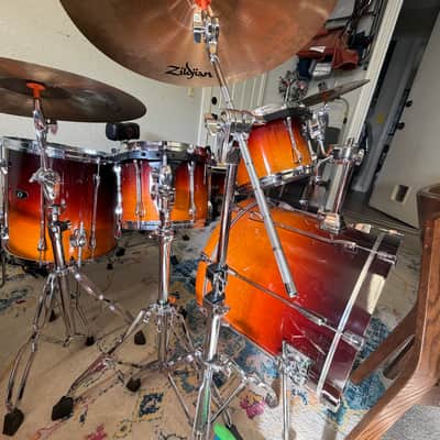 Tama Superstar 2000s - Sunset Fade w/1st chair throne, tama stands.  (no cymbals) image 1