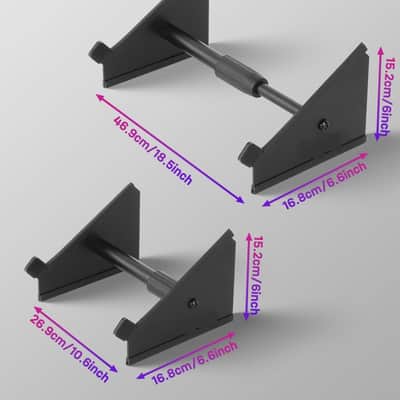 Desktop Stand, Adjustable 10.6-18.5" 26.9-47.0cm Heavy-Duty Iron Stand for Sampler, Synth, MIDI Controller, Drum Machine, Non-Slip for Home Studio image 2