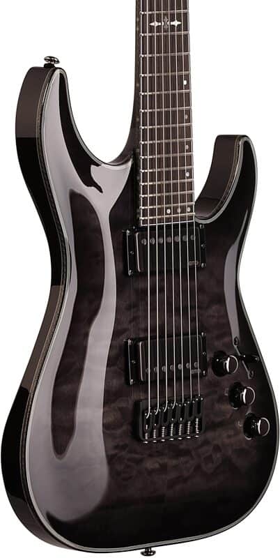 Schecter Hellraiser Hybrid C-7, Trans Black Burst, 7-string image 1