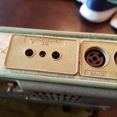 Telefunken Iconic Rare Early Stereo Tube Amp S81 1958-1961 - Pale Green Hammered Paint image 5