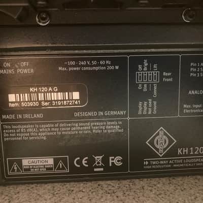 Neuman KH-120A Nearfield Monitors-MATCHED PAIR with CONSECUTIVE SERIAL # - Near Mint Condition image 3