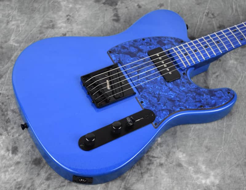 Custom Pre-order! Telecaster HS 2026 Black on Metallic Blue Hot Rails P90 5-Way Switch image 1