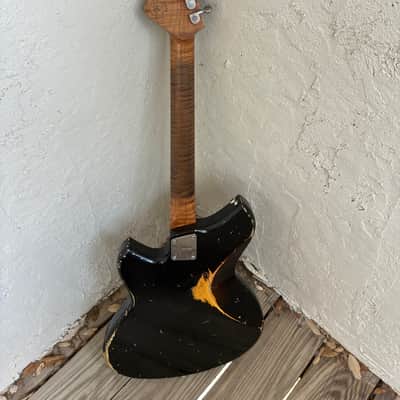 Novo Miris J 2024 Lollar 24.75 Scale Stainless Steel Jumbo Frets Bull Black over 64 burst ebony image 14