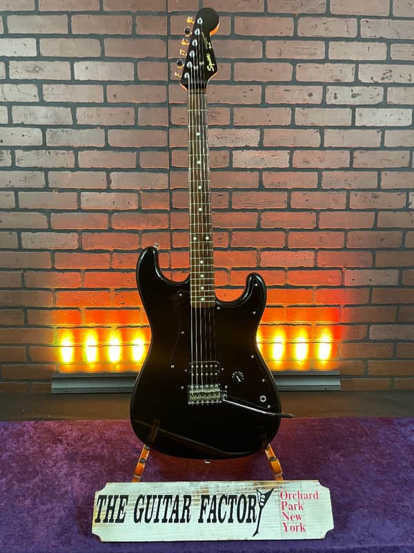 Fender Squier ST-331 Rare Japanese Single Humbucker Stratocaster Mid-1980s - Black image 1