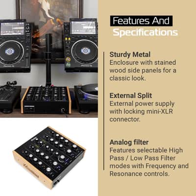 Headliner R4 4-Channel analog rotary DJ mixer with built-in Filter image 4