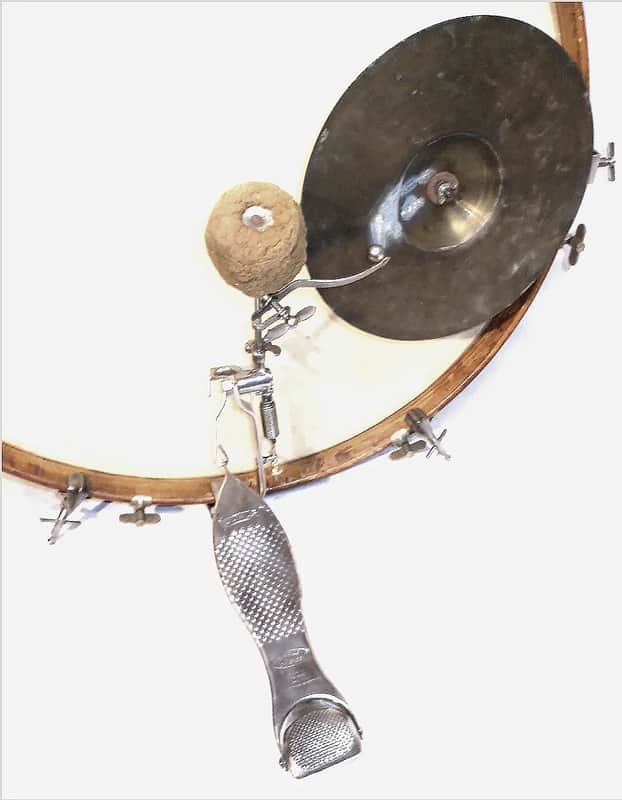 Ludwig Bass Drum Pedal, Cymbal Striker, Clanger Cymbal w/Script Logo Holder, Bass Drum Spurs /  1920s-1930s Traps Era / INSPECTED & TETSTED image 1