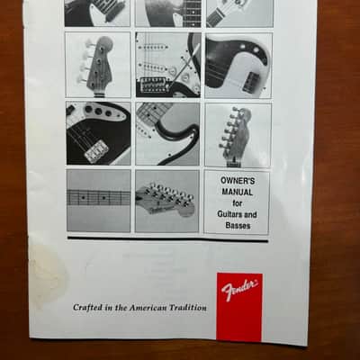 1992 Fender Instruction Manual - All American guitars and bases image 1