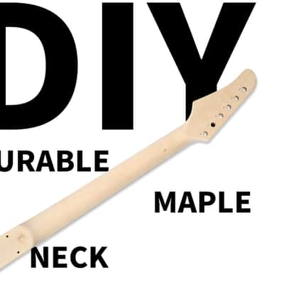 DIY Guitar Kit, 24 Fret Maple Wood Guitar Neck with Rosewood Fingerboard, Mahogany Body image 5
