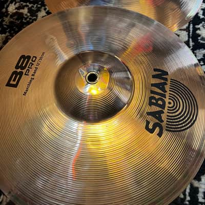 Sabian 12" B8 Pro Marching Band Cymbals w/ Straps - Brilliant image 2