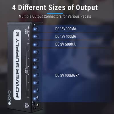 Joyo JP-02 Guitar Pedal Power Supply 10 Isolated Output DC 9V 12V 18V Options for Distortion, Reverb, Chorus Effect Pedalboard Chains image 3