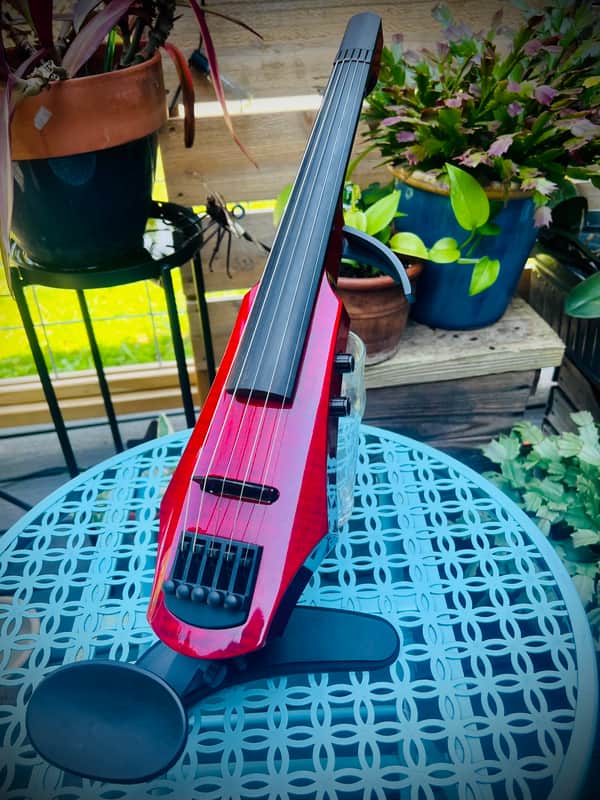 NS Design WAV5-VN-TR 5-String Electric Violin 2010s - Transparent Red image 1