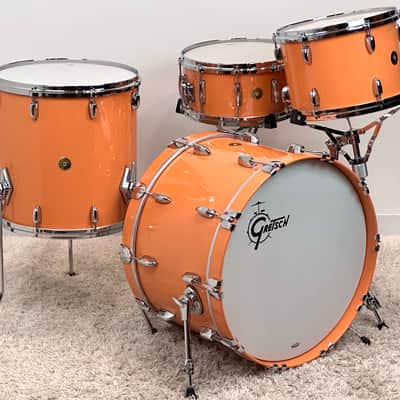 Gretsch 22/13/16/6.5x14" USA Custom Drum Set - Exclusive Cameo Coral Gloss Lacquer image 3