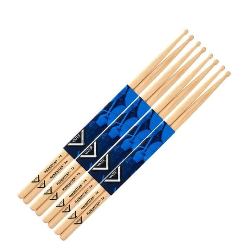 Vater 7A Manhattan Hickory Drum Sticks Consumer 4 Pair Value Pack VTR-VSP7AW Bild 1
