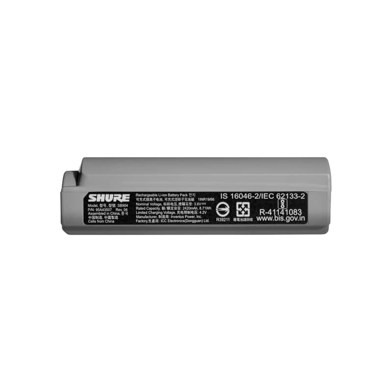 Shure SB904 Rechargeable Lithium-ion Battery GLXD+ Series image 1