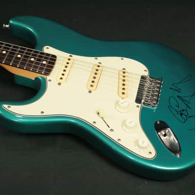 Guitars R Us Strat 1995 Ocean Turquoise - lefty - built for and signed by CoCo Montoya image 1