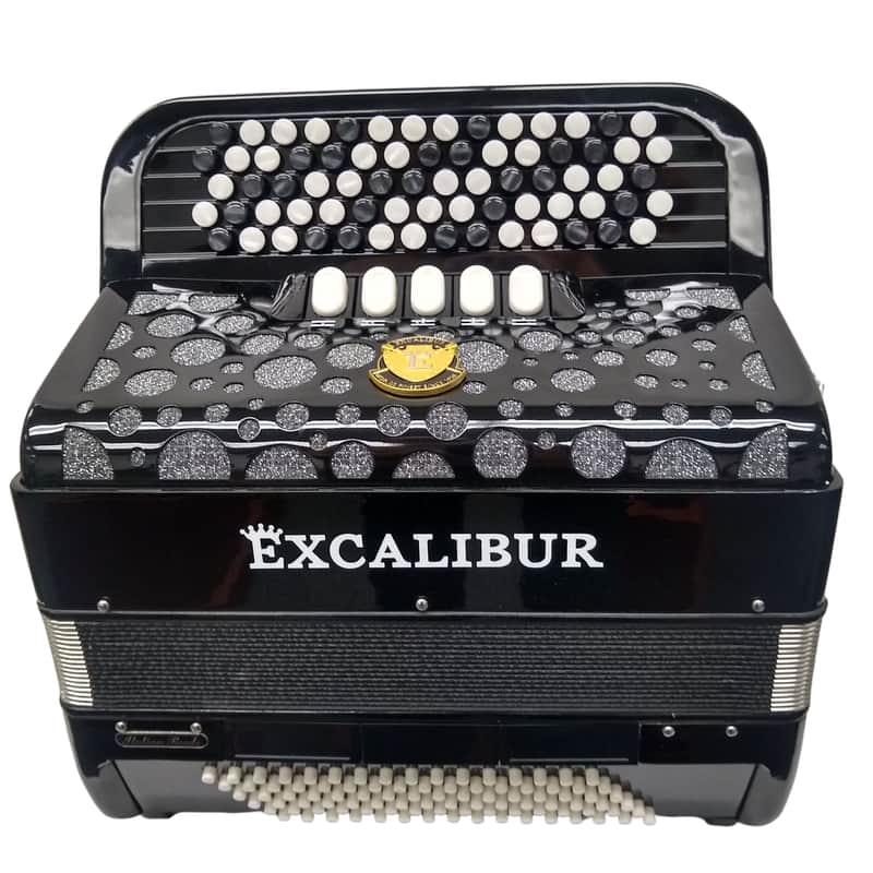 Excalibur 96 Bass Chromatic Button Accordion Akordeon Werks Black image 1